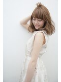 ヘアアレンジもしやすい♪無造作なシンプルロブ♪