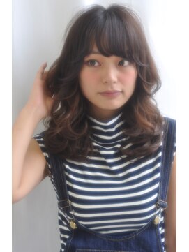 クラン(clan) clan<大人可愛い耳かけハイトーン黒髪ミディ＞