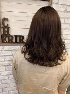 シェリール 八千代台駅(CHERIR) 伸ばしかけぱっつんロング☆アッシュベージュ