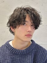 フィフス 原宿(fifth)&nbsp;韓国マッシュウルフ波巻きツイストスパイラルパーマツーブロック