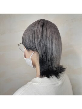 アンククロス 表参道(ANKH CROSS) 白黒インナー×ウルフカット