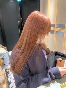 ヘアサロン ガリカ 表参道(hair salon Gallica) 【柴田優香】透明感ピンクベージュ/ピンクゴールド/ストレート