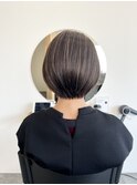 髪質改善カラー×ハイライト×ショートボブ