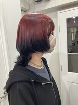 ゲーム 渋谷店(GAME)&nbsp;ダブルカラーボルドーカラーケアブリーチハイトーンカラー韓国