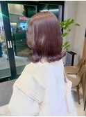 パープルベージュ　ココアブラウン　透明感カラー【大宮美容室】