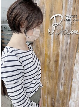 バンビ プライベート サロン(Bambi private salon) 耳かけ丸みショートボブ＊オリーブベージュ*Bambi松平愛