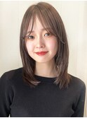 まとまるミディアム 2wayバング ハッシュカット 似合わせカット