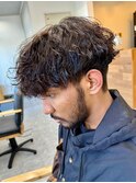 波巻きパーマメンズパーマメンズヘアツーブロックツイストパーマ