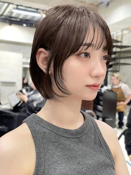 サイン 表参道(SIGN) 韓国ヘアーハッシュカットレイヤーカットグレージュブリーチ無し