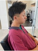 メンズ 短髪 アップバング サイドスタイル