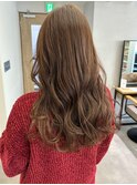 ブリーチなし透明感カラーブラウンベージュ＊ゆる巻き/明大前
