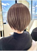 丸みショート◎ブリーチハイライト◎ホワイトブロンド◎髪質改善