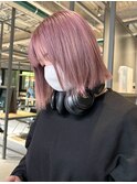 ピンクベージュボブ