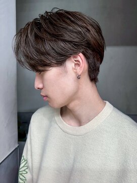 アイティーバイアルバム 藤沢店(IT by ALBUM) 韓国マッシュフェザーパーマブルーブラック_ba554371