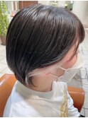 アクセントカラー◎耳かけインナーピンクショート/ブリーチ