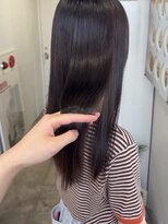 エイチ(811)&nbsp;バレイヤージュボブヘアセミロング前髪タッセルボブ姫カット