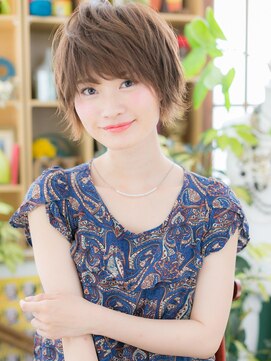 カバーヘア ブリス 志木南口駅前店(COVER HAIR bliss) アースカラーフェザーショートウルフカットc720代30代40代