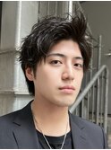 men's/メンズ/ダウンパーマ/黒染め/韓国/ブルーブラック/池袋