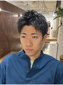 黒髪メンズショートラフショート