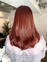 サンルーム(SUN room) 艶髪ブリーチなしワインレッドレイヤーカット