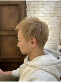 〈キシタクヘアー〉ミルクティーベージュ×メンズカット