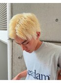 メンズ抜きっぱなしブロンドスパイキーショート