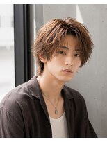 MEN's Baguz MEN'Sカット/ MEN'Sパーマ/ MEN'Sカラー 韓国風ミディアムレイヤー×色気ニュアンスパーマ束感メンズ