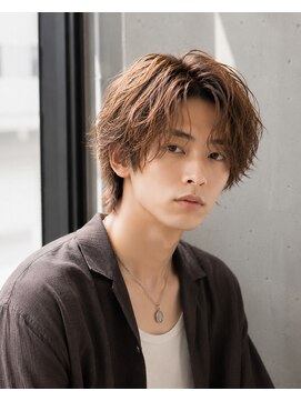 メンズバグズ(MEN's Baguz) 韓国風ミディアムレイヤー×色気ニュアンスパーマ束感メンズ