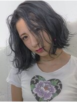 ブルーフェーセス 表参道(blue faces) 『blue faces』 ネイビーグレー×ウエービーボブ