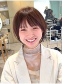 (ショートヘア/丸みショート/小顔ショート/前髪/ショートボブ)
