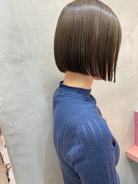 ロンドポレール 北千住(Lond polaire) オリーブベージュ×ボブ