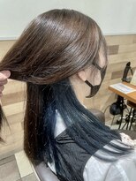 ブロッサム プラウドシティ志木本町店(Blossom) インナーカラーネイビー【志木/白髪ぼかし/ハイライト/インナー