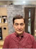 40代50代刈り上げない大人オシャレ七三アイロンパーマ