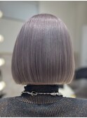 ラベンダーミルクティー×艶ボブ 