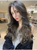 【ROSE】ハイライト_レイヤーカット_センターパート_ロング