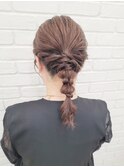 編み下ろし/あみおろし/参列ヘアセット/結婚式におすすめヘア