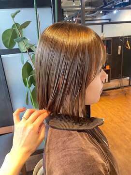 ナンバー エリュン 秋田店(N°Elune) オリーブベージュ◎ぷつっとボブ