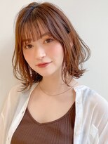 エトラ 渋谷店(etora) 前髪 外ハネボブ 暗めカラー グランマッシュ デザインカラー"