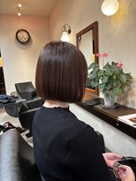 カルマ(CALMA)&nbsp;【お客様スタイル】カラーはメテオカラー、切りっぱなしボブ