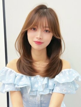 ジュイル ハラジュク(JEWIL HARAJUKU) 大人上品な艶髪セミロングレイヤー/ヘーゼルカラー