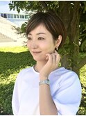 ハイライトカラー/ベージュ/ダブルカラーブリーチ白髪ぼかし