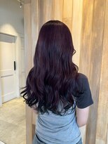 アース 川口店(HAIR&MAKE EARTH) 深みバイオレットの艶感ロングウェーブ