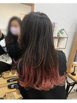 ラボヌール(Ra Bonheur) 大人可愛いピンクグラデーション×ロングレイヤー