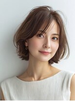 Heart's美人設計と白髪ぼかし専門店 青山表参道店 脱白髪染め/ショートヘア【ハーツ】&nbsp;白髪ぼかし脱白髪染め似合わせショートボブ40代50代60代