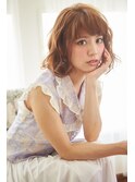厚めバング無造作ほつれウェービー甘辛ラウンドボブ