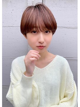 ミィ 表参道(mee.) 【mee.】ハセガワヒトシ　丸みベージュショートボブ☆表参道