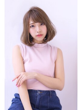 オーロ 宝塚店(ORO) 20代30代40代透明感マロンベージュニュアンスカラーAラインボブ