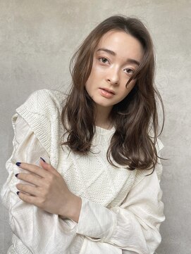 メゾンドイギー(MAISON de IGGY) 大人かわいいかきあげロング#透け感ブラウンベージュでウル美髪