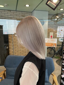 ラフ 難波店(LAFF) #黒髪#ボブルフ#ネビージュ#小顔#ワンレン