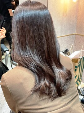 ラルムバイシー 新宿(LARME by Sea) 韓国前髪顔周り×フェミニンダークアッシュ【新宿/髪質改善】